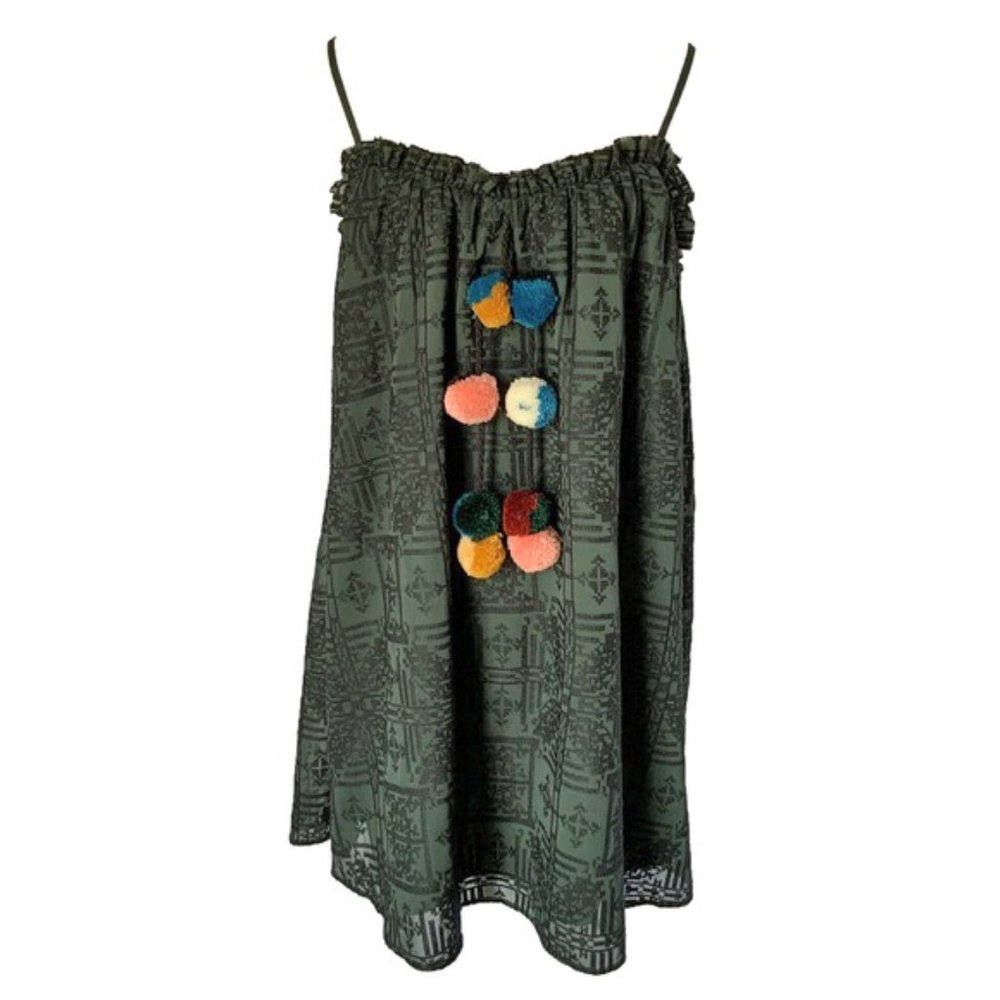 Strappy Boho Pompom Dress - Picture 1 of 10